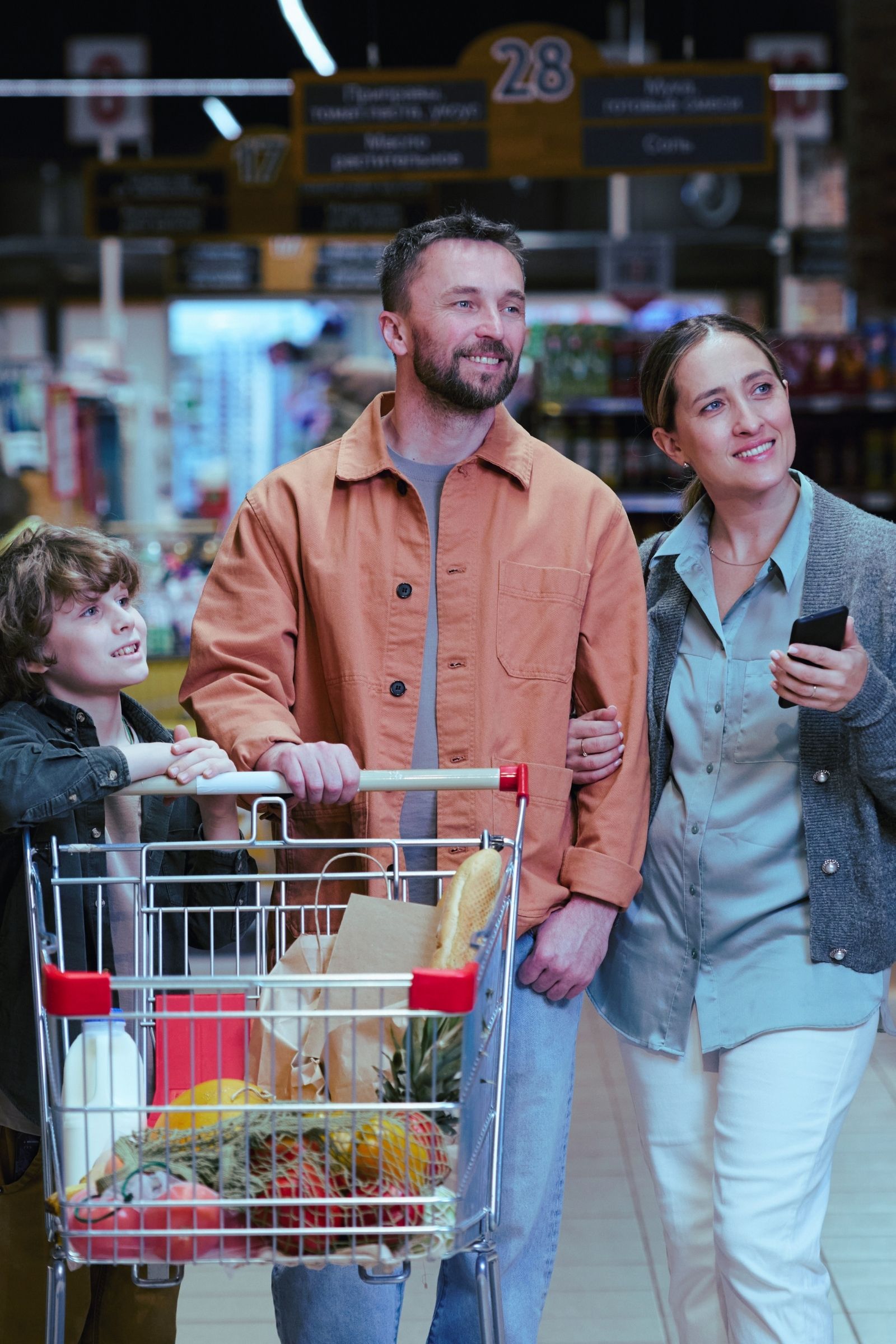 Family shopping at NDM Market