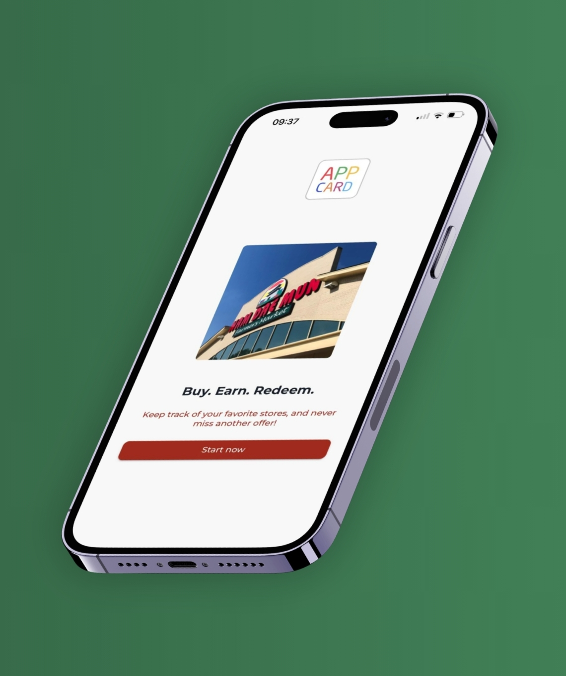 NDM Market rewards app welcome screen