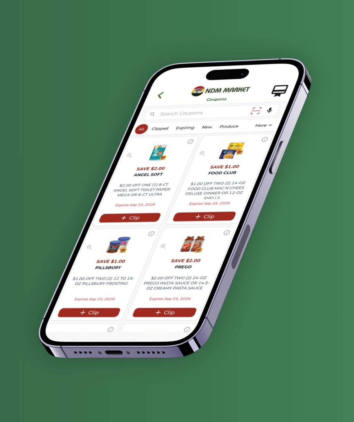 NDM Market rewards app home screen
