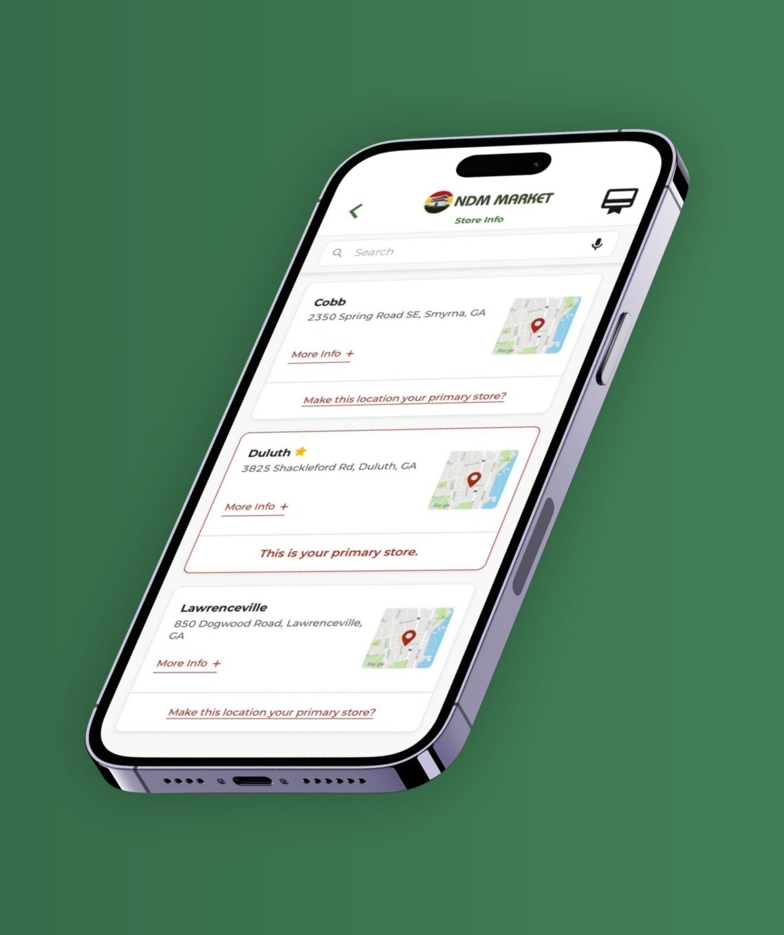 NDM Market rewards app store information screen