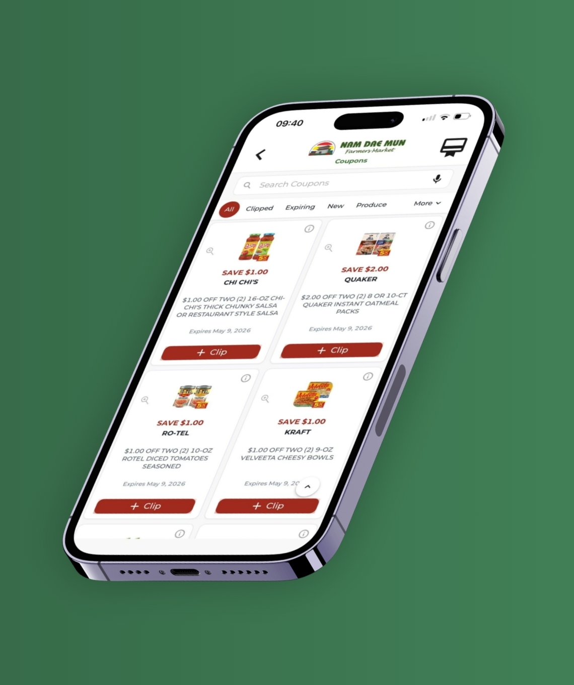 NDM Market rewards app coupons screen